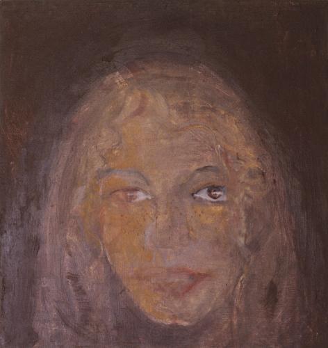 Blondine (Andrea) 1990 Oel auf Leinwand 54×45 cm (c) Andrea Muheim