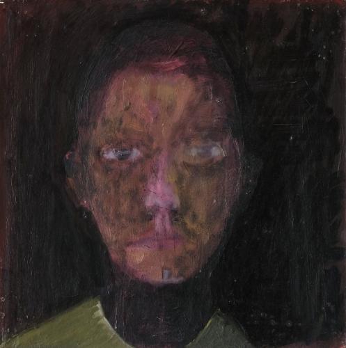 Ich 1990 Öl auf Leinwand 30×30 cm (c) Andrea Muheim