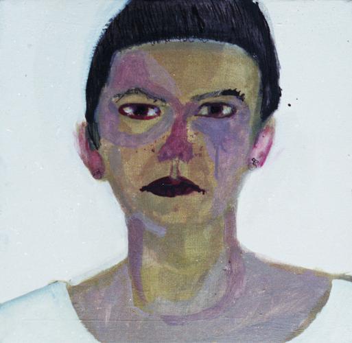 Ich 1991 Acryl/Oel/Leinwand 30×30 cm (c) Andrea Muheim