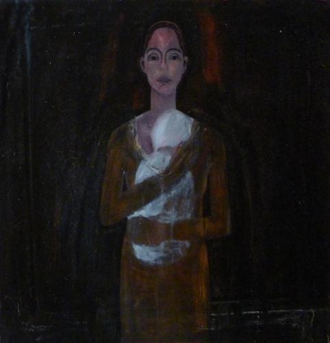 Maria mit Kind 1991 Oel/Leinwand 100×100 cm (c) Andrea Muheim