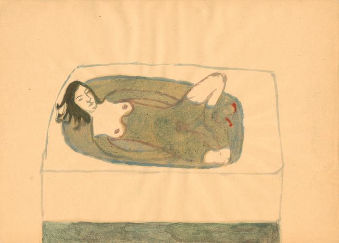 Ich 1996 Aquarell/Papier 21×30 cm (c) Andrea Muheim