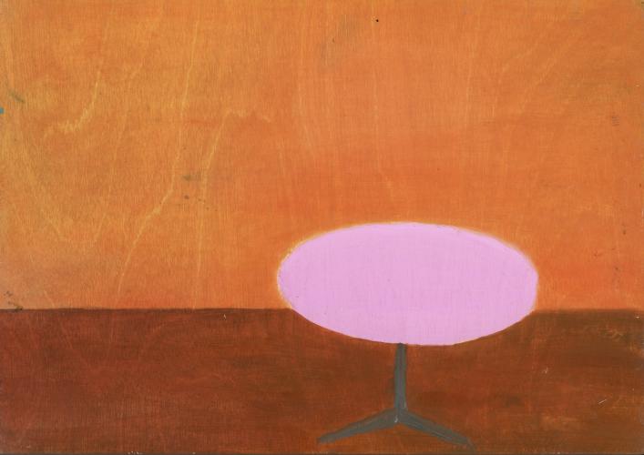 Tisch 2002 Oel auf Sperrholz 21×30 cm (c) Andrea Muheim