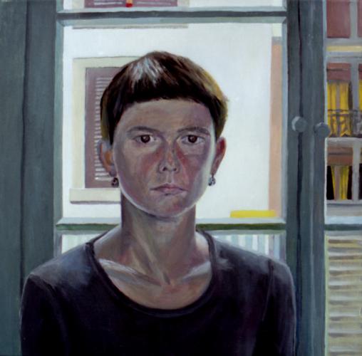 Im Atelier 2003 Oel/Leinwand 50×50 cm (c) Andrea Muheim
