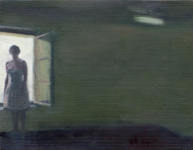 Ich im Atelier 2012 Oel/Holz 21×27 cm (c) Andrea Muheim