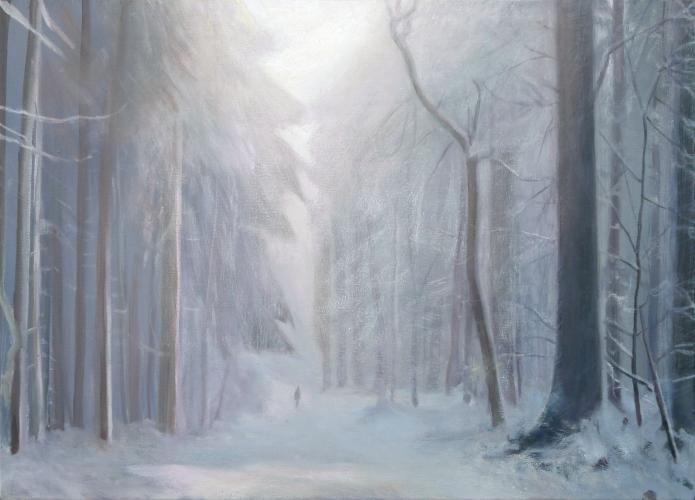 Im Wald 2015 Oel/Leinwand 50×69 cm (c) Andrea Muheim
