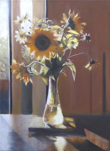 Sonnenblumen 2015 Oel/Leinwand 69×50 cm (c) Andrea Muheim