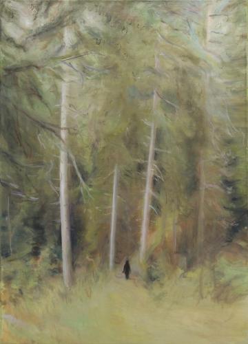 Im Wald 2016 Oel/Leinwand 69×50 cm (c) Andrea Muheim
