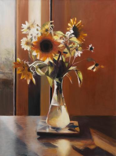 Sonnenblumen 2016 Oel/Leinwand 120×90 (c) Andrea Muheim