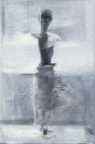 aus der Serie <i>Dancer</i>: Dancer IV 2018 Oel auf Acryl auf Leinwand 45×30 cm (c) Andrea Muheim