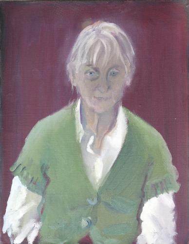Heidi Leibundgut, Galerie am Platz, Eglisau, 27.10. 2019 Oel auf Acryl auf Leinen 39×39 cm (c) Andrea Muheim