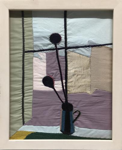 Trockenblumen 2019 Baumwolle/Acryl gerahmt 33×27 cm (c) Andrea Muheim
