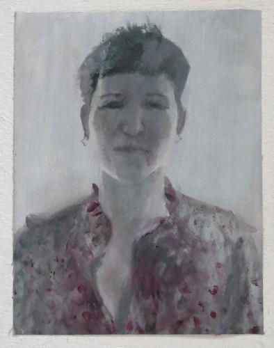 Rosmarie  29.4. 2020 Oel/Leinen 39 × 30 cm (c) Andrea Muheim