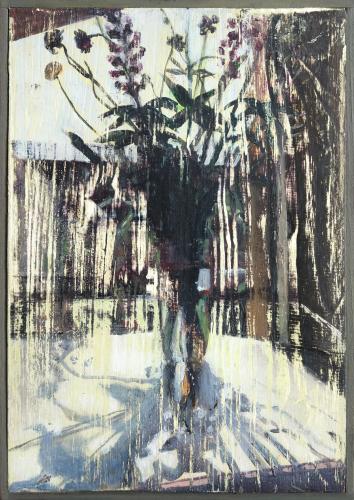 Wiesenstrauss 2021 Oel auf Acryl auf Holz 31,2×22,1 cm (c) Andrea Muheim